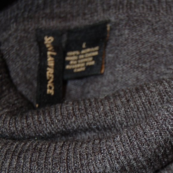 Susan Lawrence 100% Acrylic Grey Turtleneck Sweater Dress Size Large - Picture 7 of 10